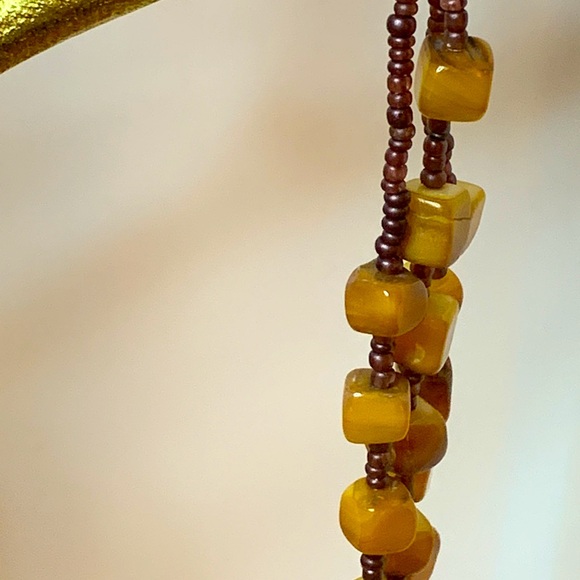 🍄Vintage stones and glass seed beads necklace - Picture 6 of 10